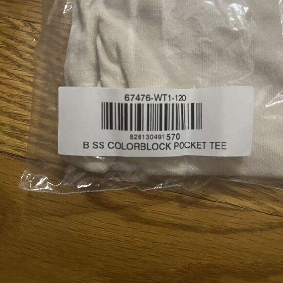 NEW Hanna Andersson Boys Colorblock Pocket Tee Shirt - Size 120 (6-7) - Tan - Picture 6 of 6